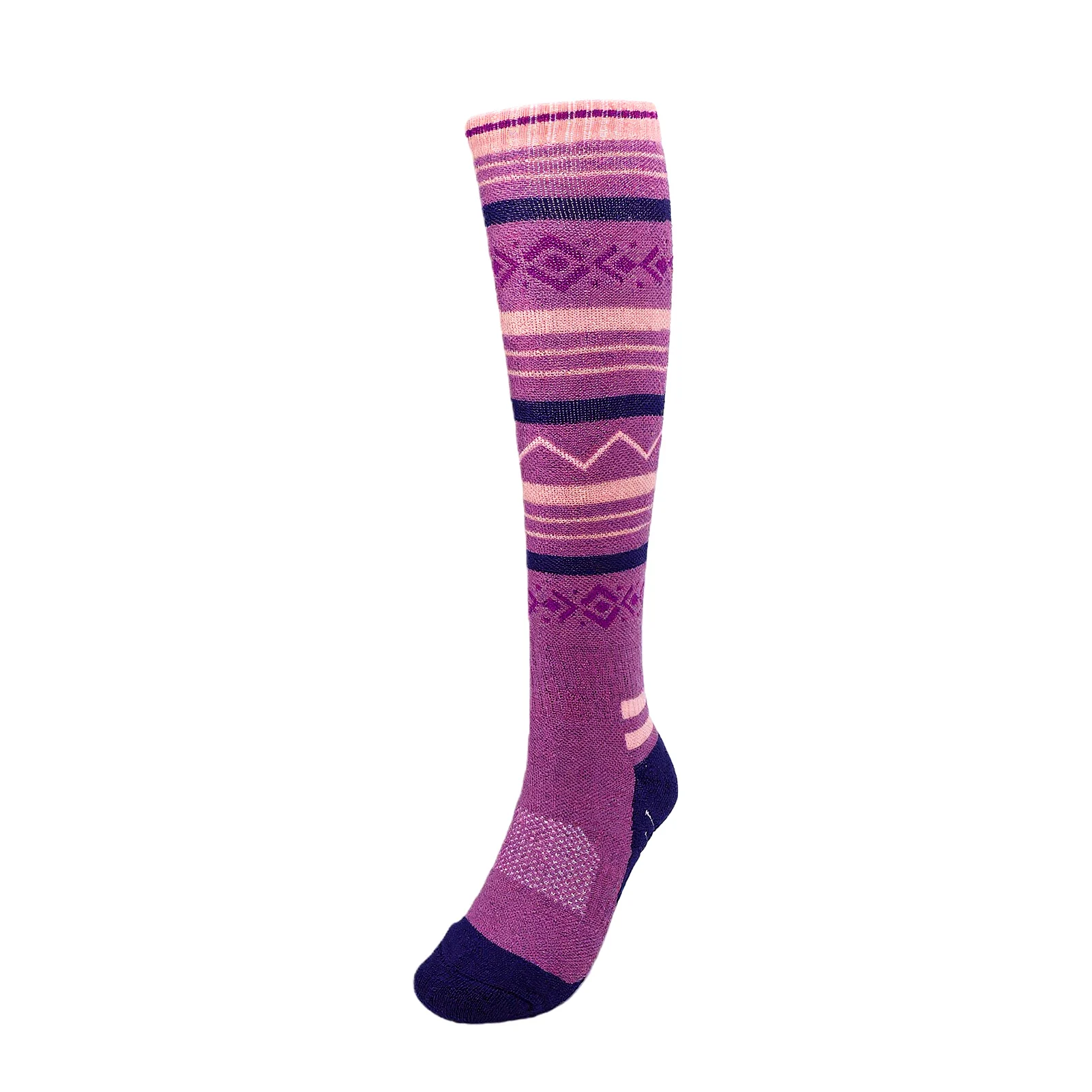 3 Pairs Ski Socks Women Wool Blend Sweat Wicking Thermal Hiking Socks Cushioned Outdoor Winter Socks for Snowboarding Camping