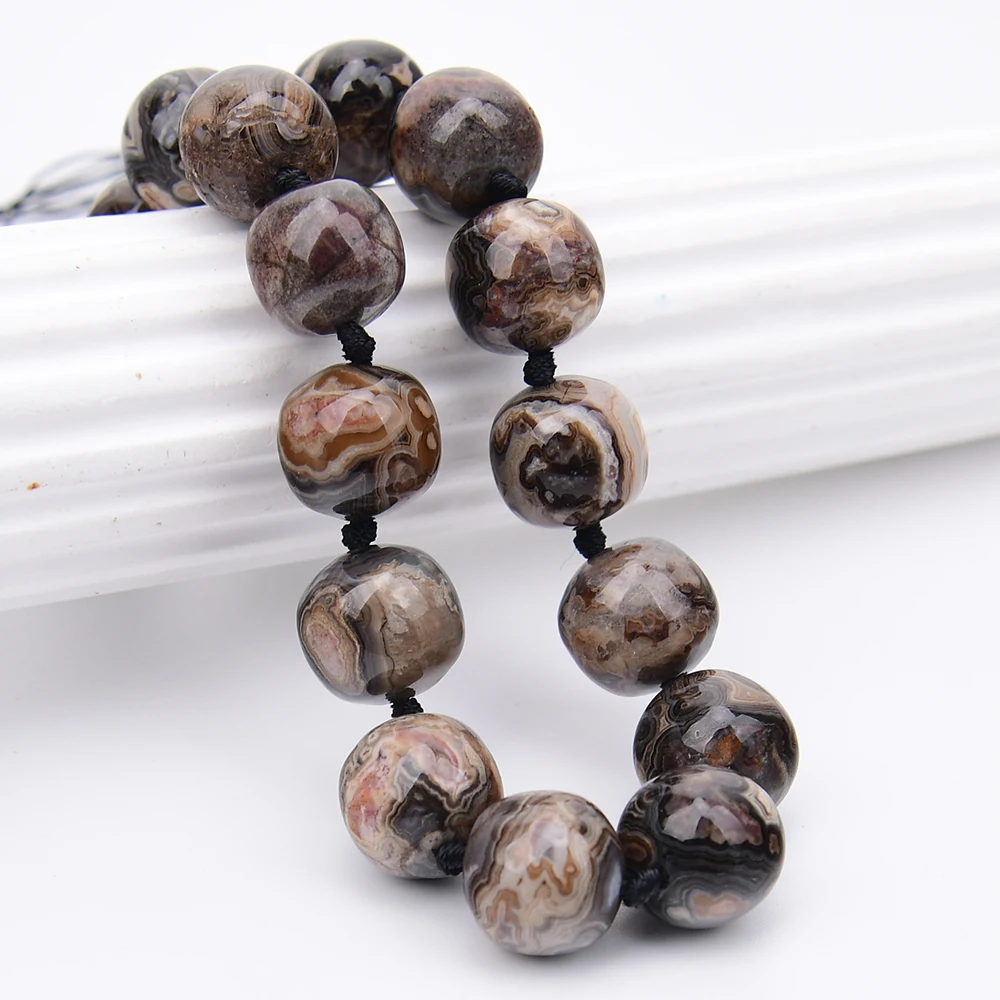 APDGG 14mm Natural Mix Color Crazy Lace Agate Geode Brain Shape Stone Loose Beads 15'' Strand Jewelry DIY