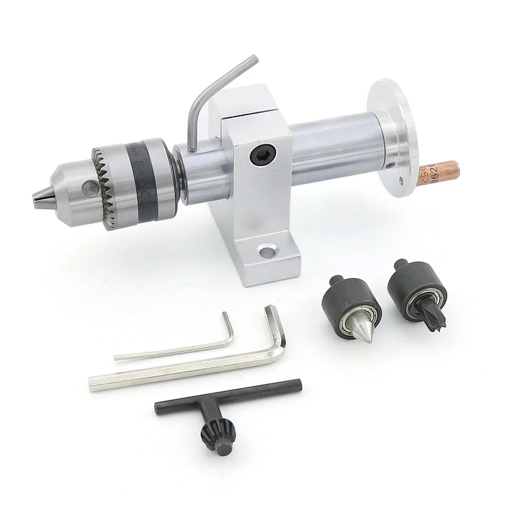 1Pc Live Lathe Center Head With Chuck DIY Accessories For Mini Lathe Machine Revolving Lathe Centre Woodworking Tool