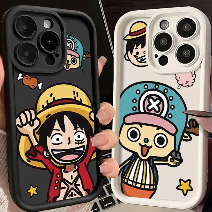 

Phone Case for iPhone 16 15 Pro Max 13 12 11 Pro 14ProMax 16Plus 12Pro 16e 13Pro Soft Cover Shell Lufys Anime Chopper