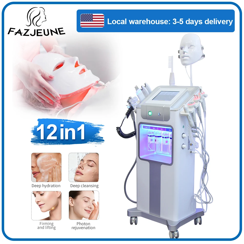 Wholesale 12 In 1 Hydro Aqua Peel Facial Lift Diamond Dermobrasion Skin Care Oxygen Water Jet Spa Machine