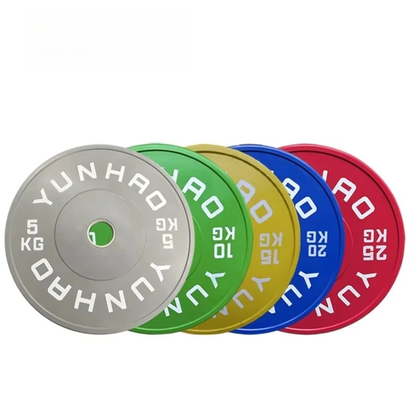 Manufacturer Wholesale Strength Training 15kg Rubber Coated Standard Barbell Bumper Counterweight Plate