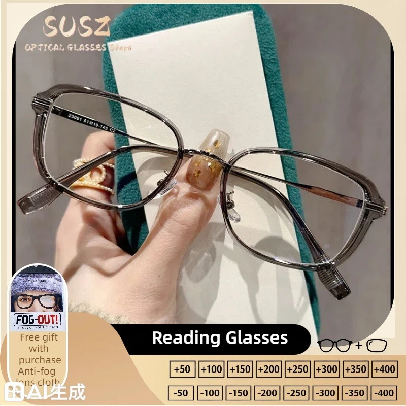 

SUSZ Ladies Lightweight Small Frame Optical Prescription Glasses Fashion Myopia Photochromic Progressive Reading Eyeglasses