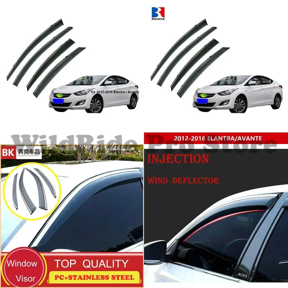 

1 set Modern Elantra 2012 Side Window Vent Visor 2016 Super Durable Rain Deflector Window Deflectors Car Accessories