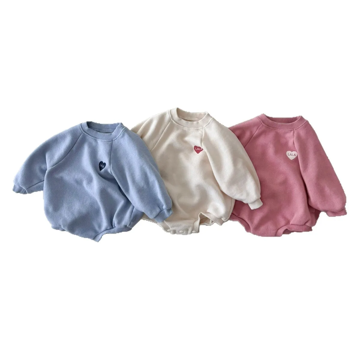 بدلة أطفال جديدة لخريف 2025 بأكمام طويلة من القطن للأطفال الرضع والأولاد والبنات مطبوع عليها حروف على شكل قلب ملابس غير رسمية لحديثي الولادة 0-24 متر #6