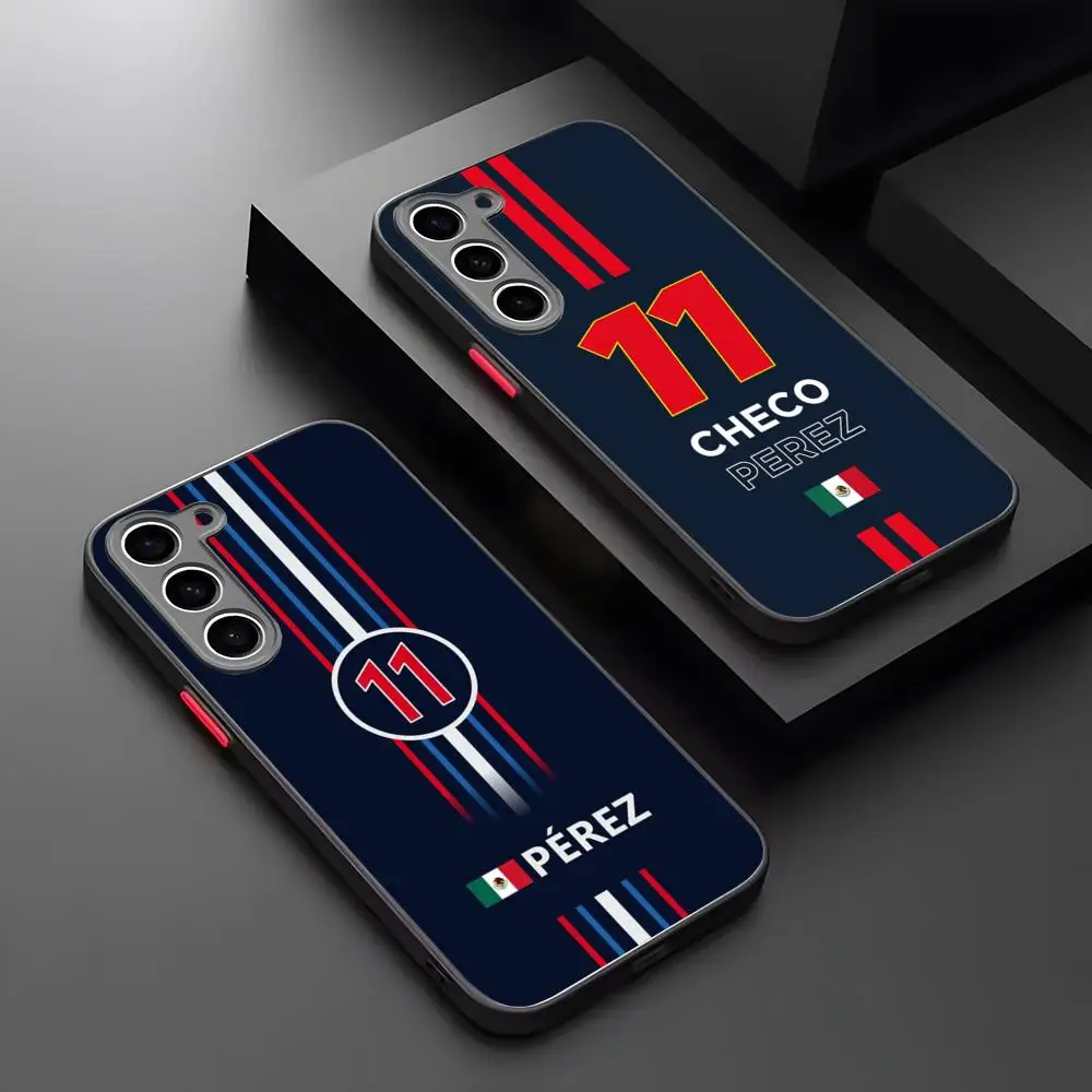 حافظة هاتف سيرجيو بيريز 11 شفافة غير لامعة لهاتف سامسونج S25Plus S21fe S22 FE S23 Ultra S24 Plus S25 غطاء خلفي فاخر #1