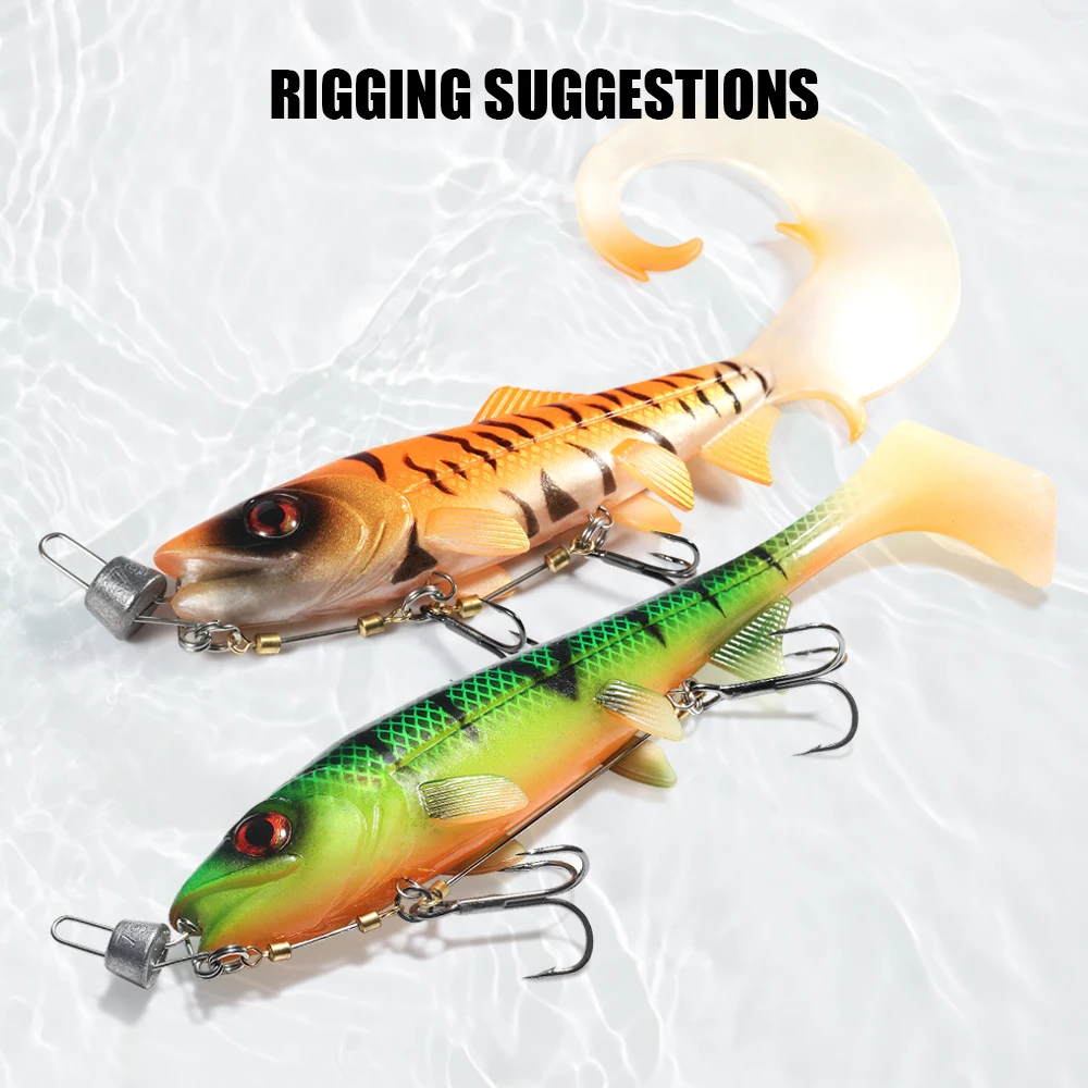 Spinpoler The Pike Stinger Rig Multi-Depth Screw With Spiral Sinker Weight 3x-Strong Treble Hooks For Softbait Shads Curltails
