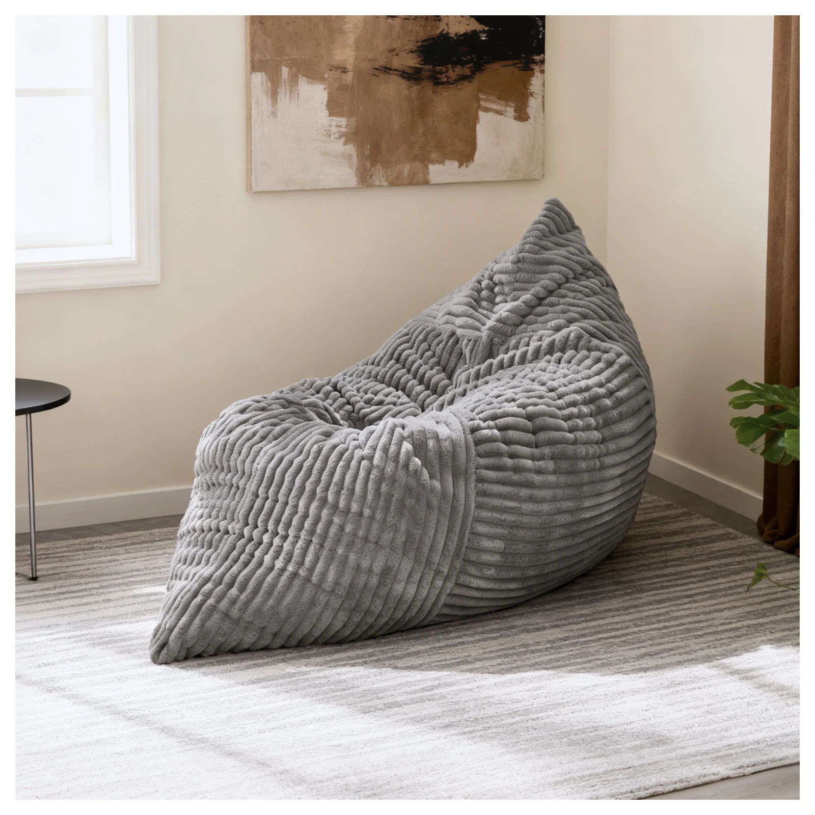 

3 in 1 Bean Bag Chair Giant BeanBag Chairs Convertible Bean Bag Floor Cushionwith Machine Washable Cover,Beanbag Chairsfor Adult