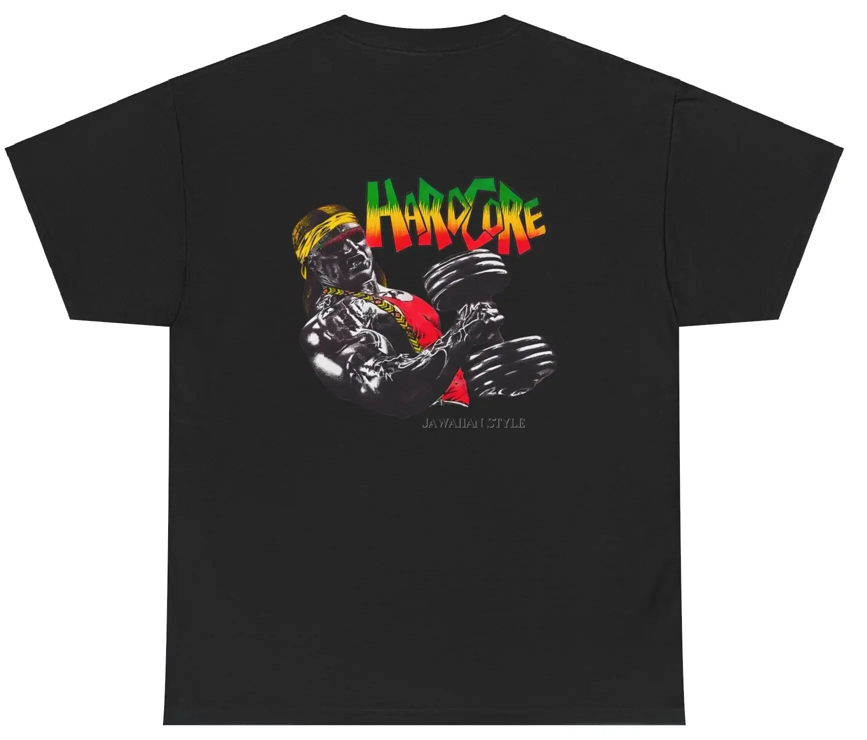 

Jawaiian Strength Hardcore Style T Shirt Vintage Design 90S New Print Heavy Cotton