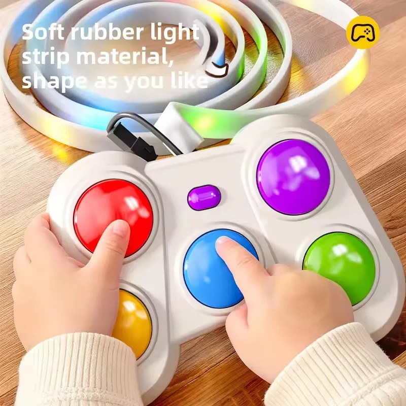 New Electronic Music Rhythm Toys Dynamic Melody Games Children's Early Education Montessori Light Strips Music Dissipation view 4