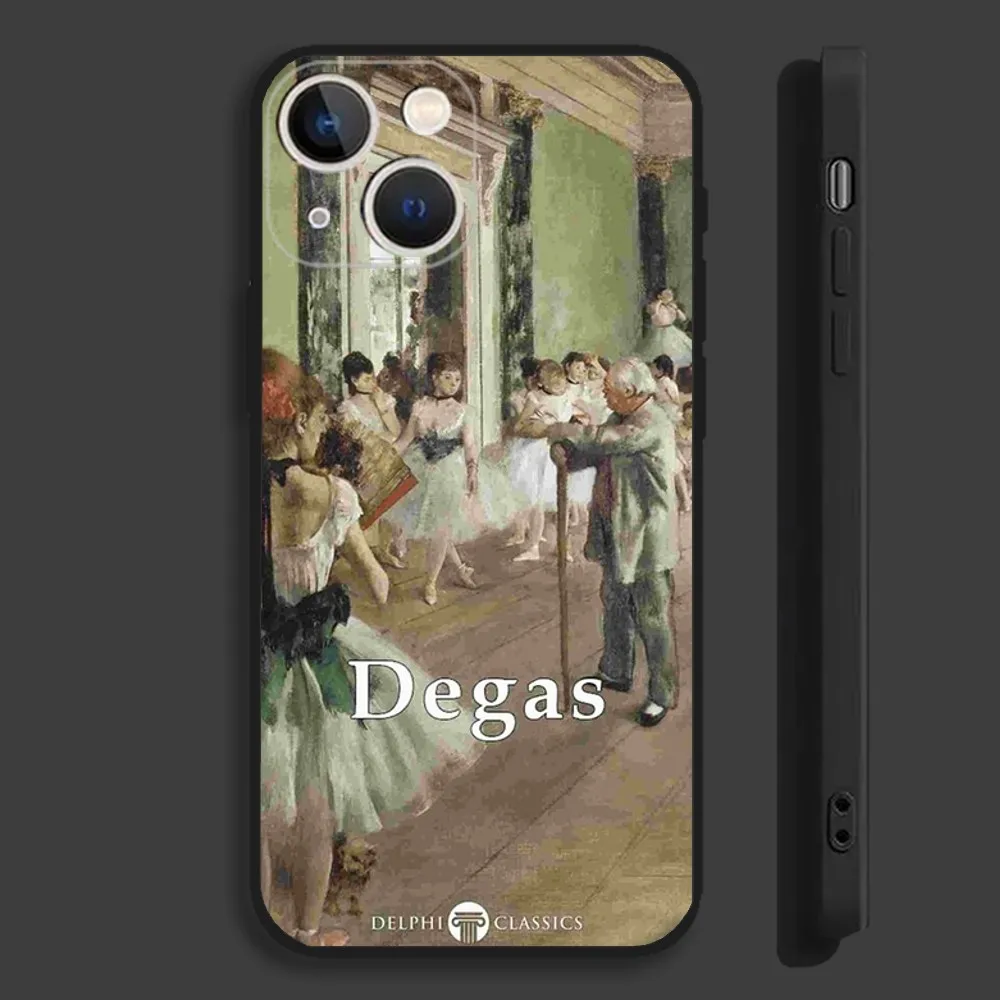 Edgar Degas Dancer ART  Phone Case For iPhone15,14,13,12,11,Pro,Max,Plus,Mini,X,XS,XR,8,7,6,S,Plus,SE Soft Black Case