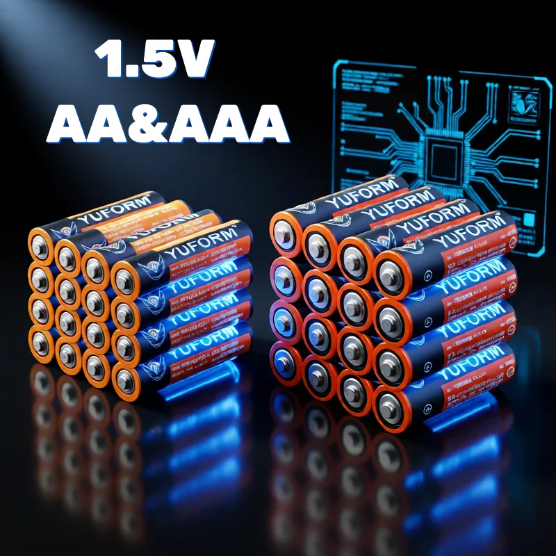 

1.5V AA AAA Carbon Zinc Batteries, 40-Pack Bulk Wholesale for Toys, Clocks, Remote Controls, Long-Lasting Power, Leak-Proof
