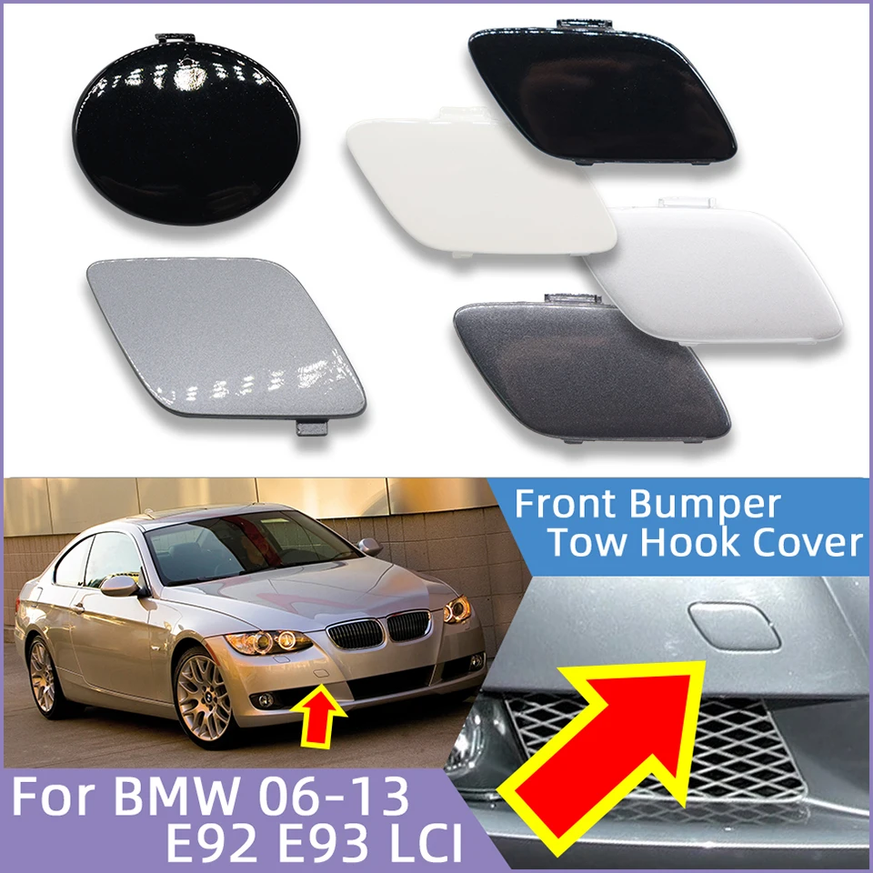 

Для BMW 3 серии E92 E93 LCI M-Sport 06-13, передний бампер с крючком, крышка, буксировочный прицеп, оболочка, бампер, искусственная роспись
