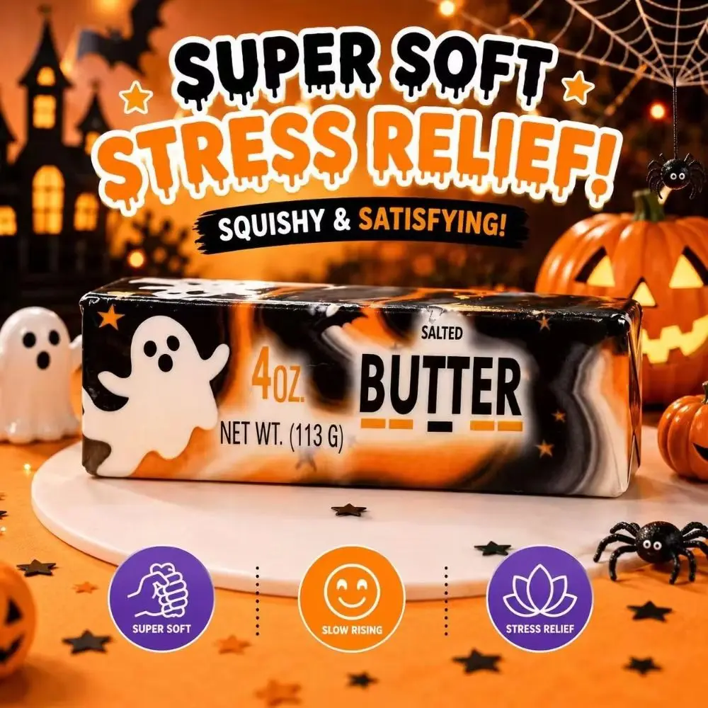 Ultra-Soft Slow Rising Butter Stick Squishy Colorful Realistic Slow Rebound Toy Halloween-Themed Slow-Rebound