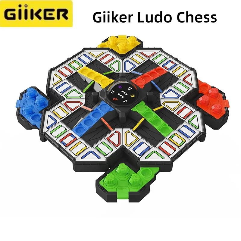 Giiker Super Ludo Chess Puzzle Toys Compact And Portable Family Board Game Chess Toys For Kids Gifts