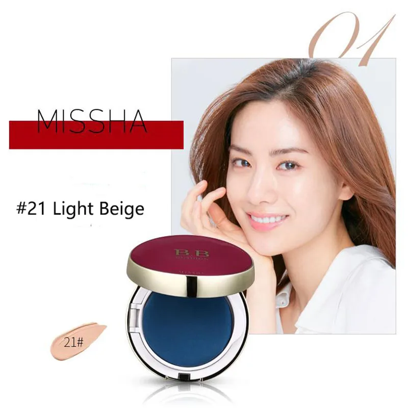 MISSHA Cushion BB Cream 15g SPF44/PA+++ Korean Air CC Moisturizing Concealer Bright Makeup Base Long Lasting Foundation