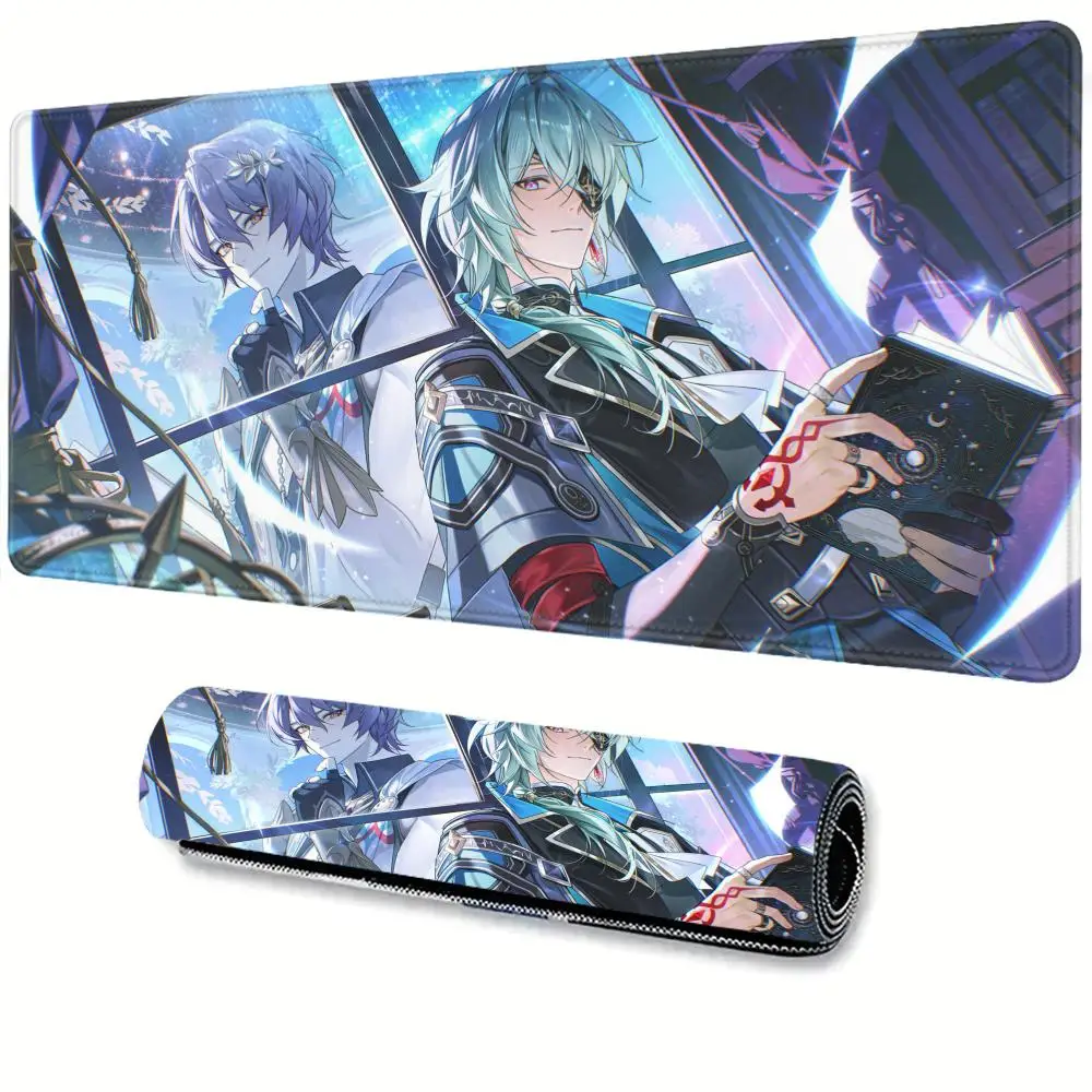 

Mouse Pad PC Office Accessories Honkai Star Rail Anaxa Keyboard Anime Mousepad Natural Rubber Anti Slip Gaming Extended Desk Mat
