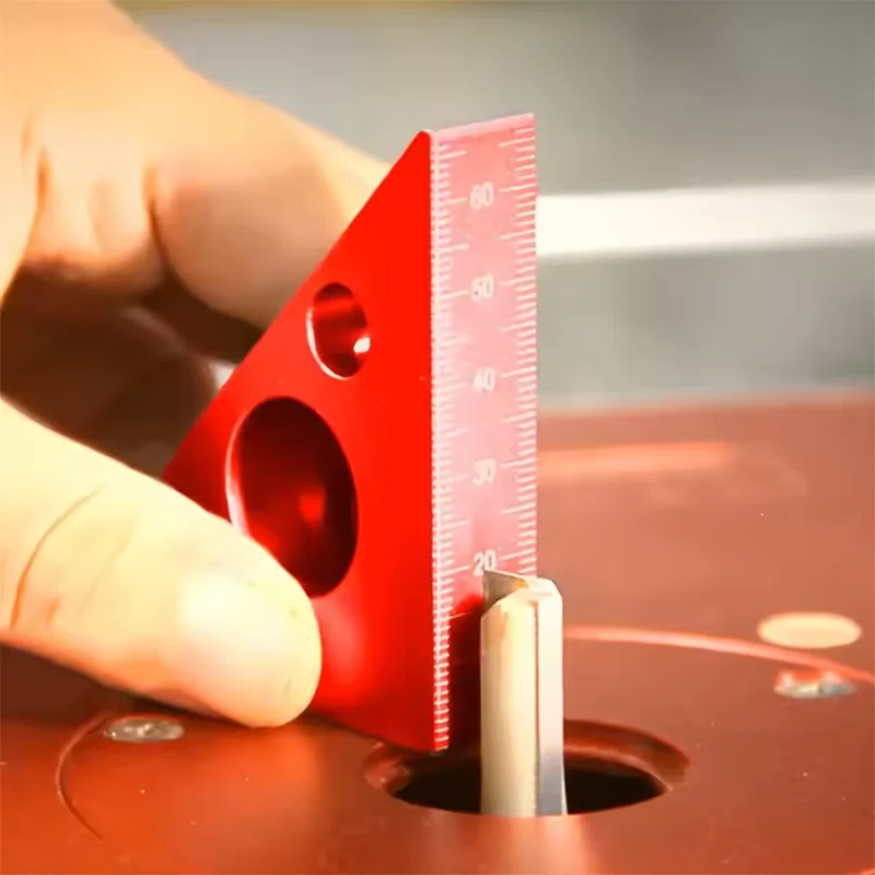Right Angle Ruler,Aluminum Triangle Ruler w/ Both Imperial and Metric Scales Machinist Carpenter's Square Height Measuring Tool