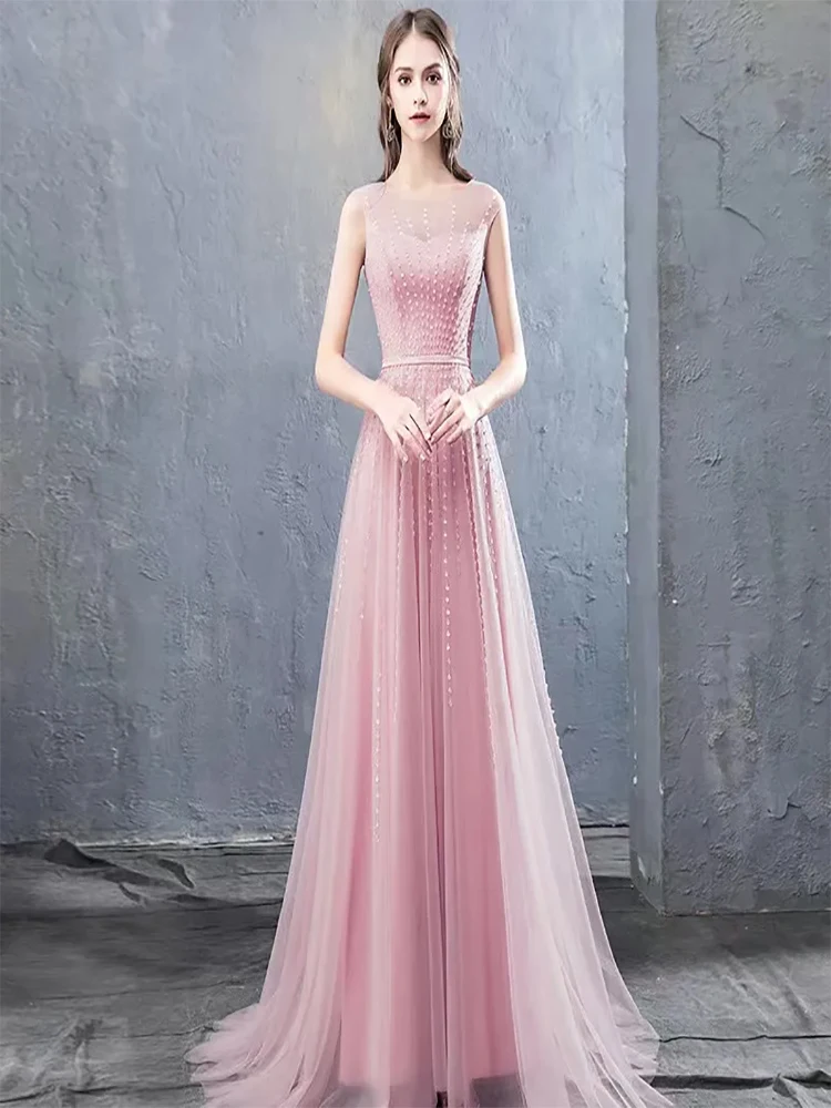 Sexy Pink Long beaded Celebrity prom dress Evening Dress Mermaid Prom Dresses Party Dress