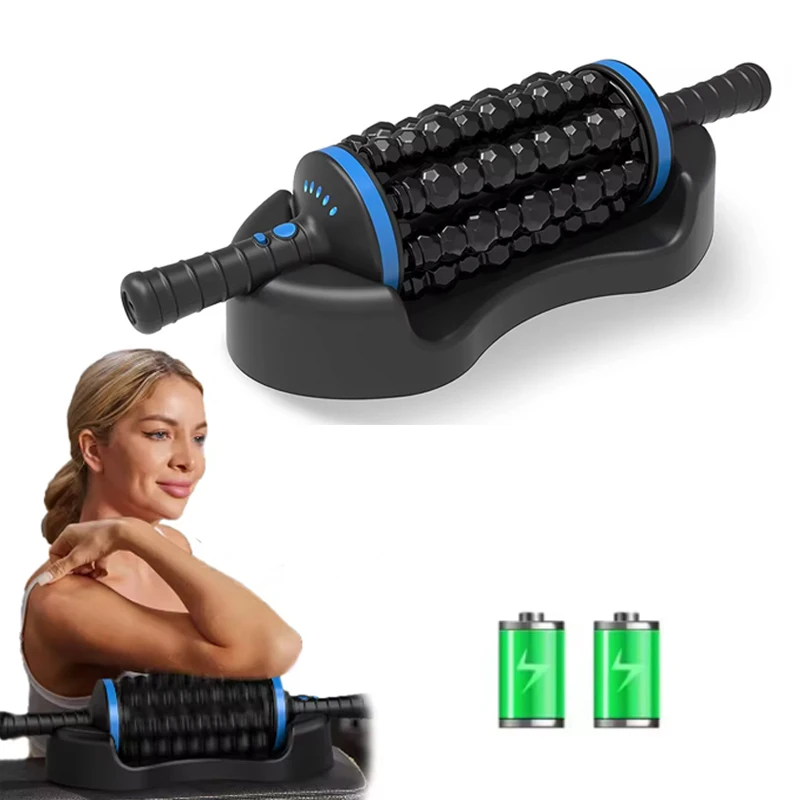 

Cordless Roller Body Massage 360 Rolling Percussive Relief Muscle Relax Stress Massager Rechargeable Vibrators Fitness Shaping