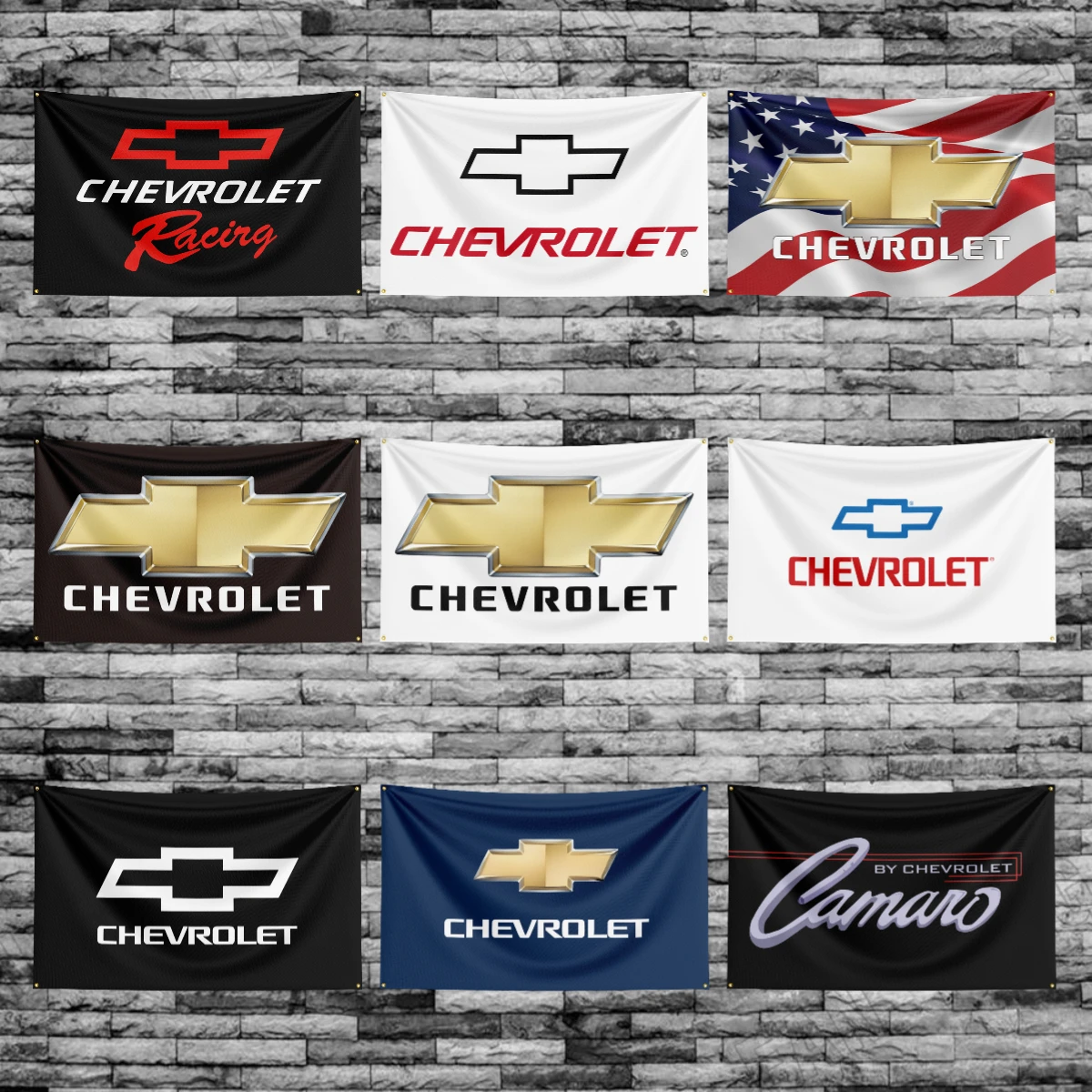 

3x5 Ft C-Che-vrolets Racing Flag Polyester Digital Printing Banner for Garage Wall Art Indoor Decoration With Brass Grommets