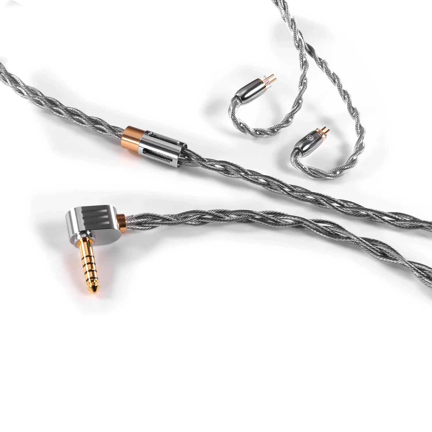 DD ddHiFi BC130A (Air Nyx) Silver Earphone Upgrade Cable with Shielding Layer, Support Customize Plug, Connector and Length