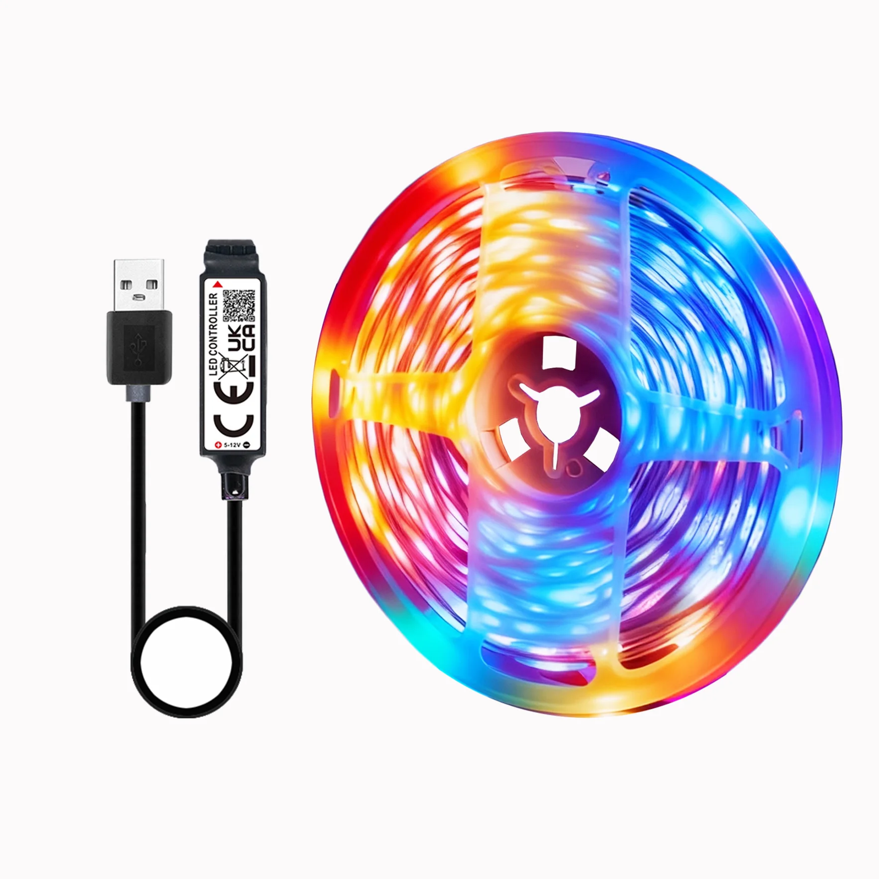 

Smart 5V USB LED Strip Lights 44 Key Remote APP Control Music Sync RGB Color Bluetooth for Home Bedroom Decor Game TV Backlight