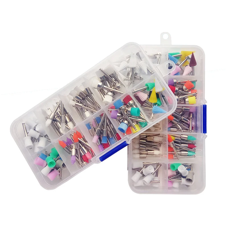 100pcs/box Dental Lab Nylon Buckle Dental Polishing Cup Disposable Dental Care Brush Head Prophy Cup Polishing Cup