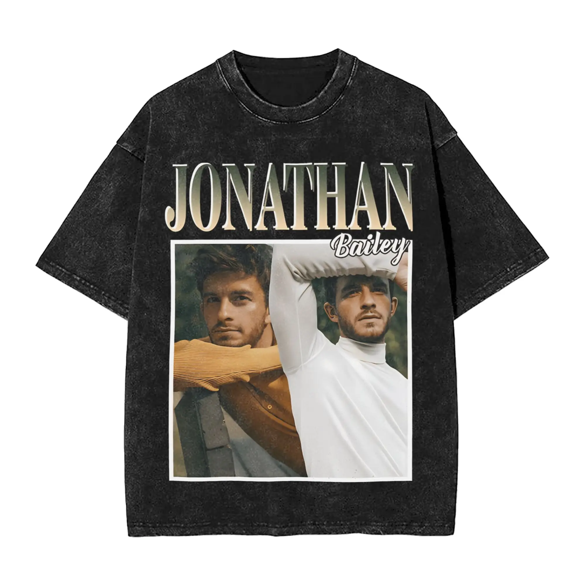 

Jonathan Bailey T-Shirt Summer Y2K Retro T-Shirts Cotton Trendy Cool Tee Shirt For Male Short Sleeve Simple Clothing