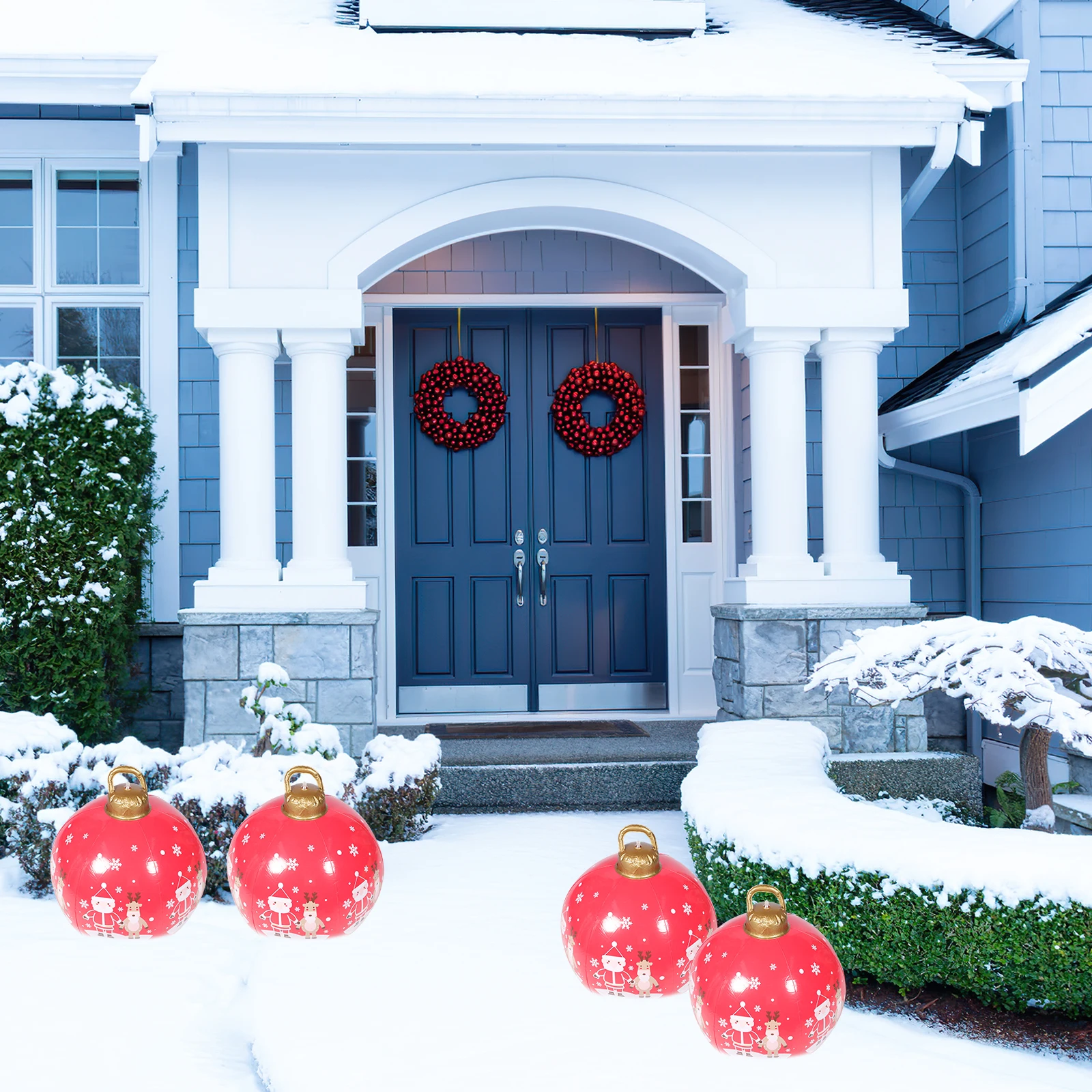 

Inflatable Christmas Ball Waterproof Decoration Ornament Big Hallway Pvc over Size Balls Charming Front Porch