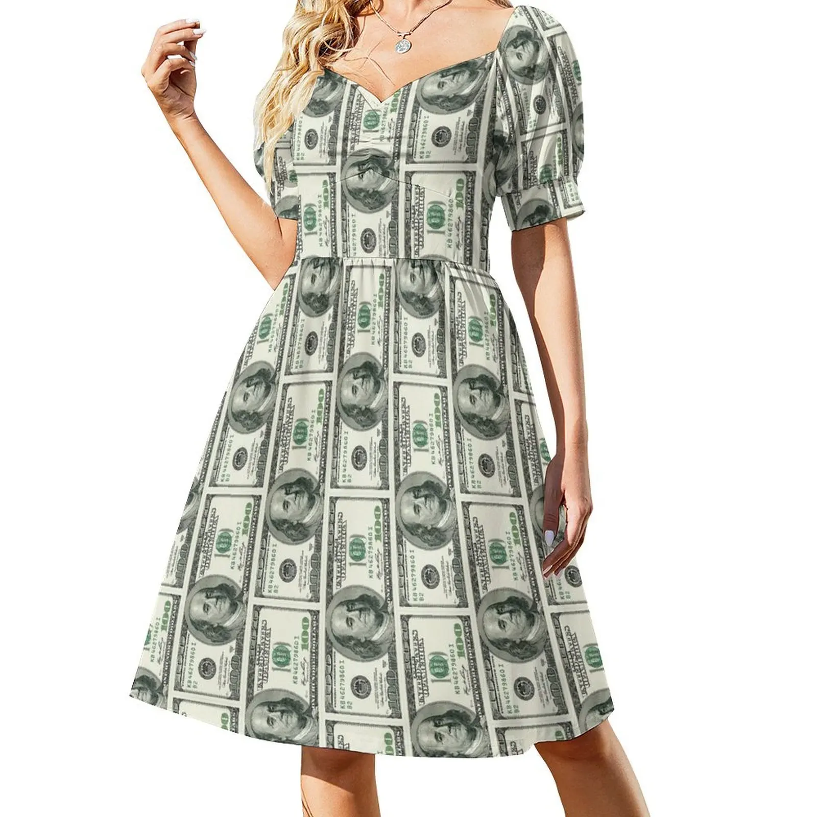 

100 Dollar Bill Short Sleeved Dress dresses for women 2025 dresses for special events wedding dresses for parties Dress