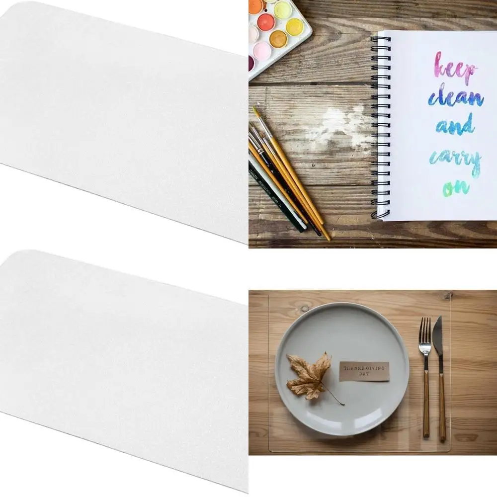 

Набор из 6 прозрачных прямоугольных салфеток, толщина 14x19 дюймов, толщина 2 мм, текстурированный винил из гальки, коврики для кухонного стола из США.