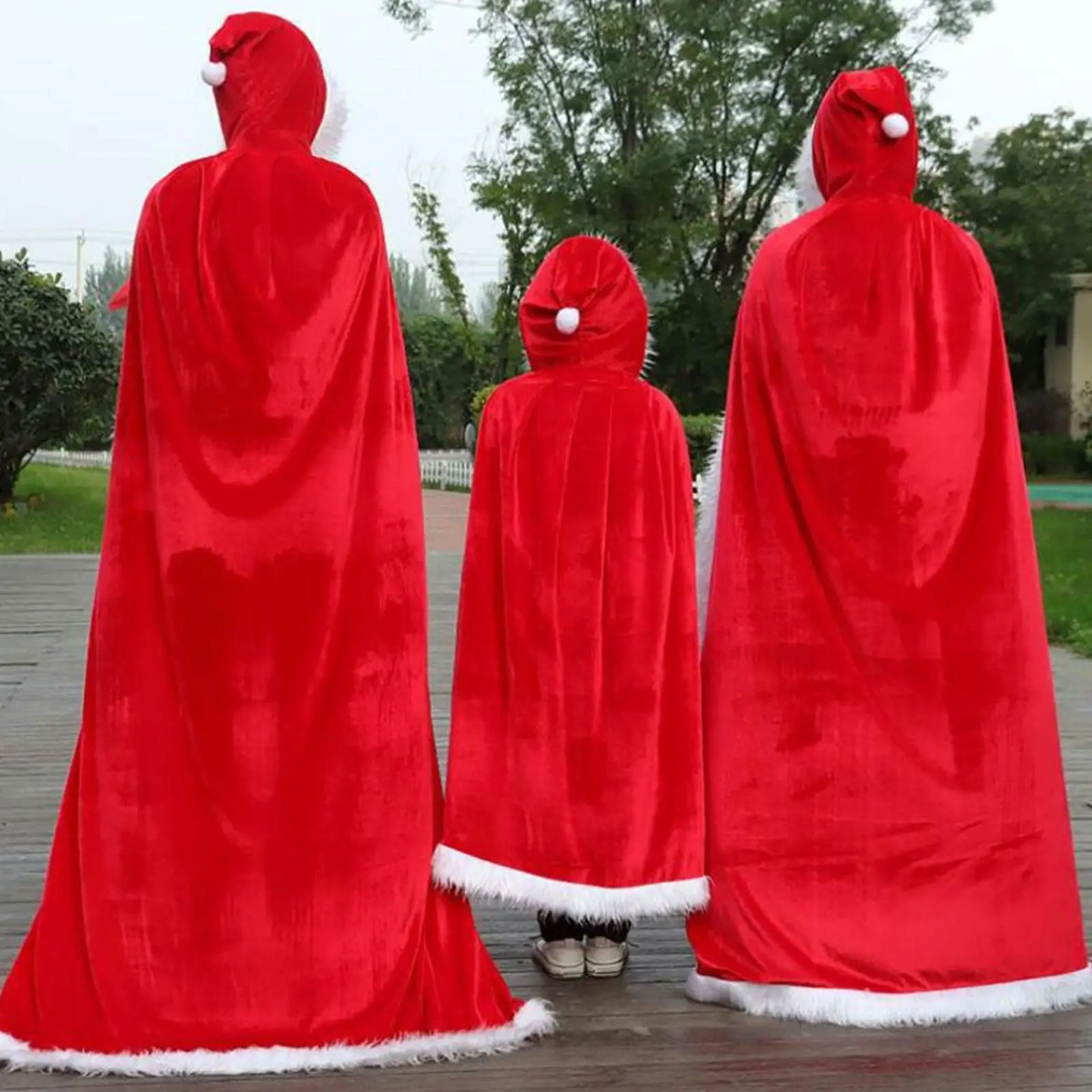 Christmas Halloween Costumes Cloak Robe Fancy Dress Hooded Cape Robe for Medieval Stage Performance Festival Party Mardi Gras