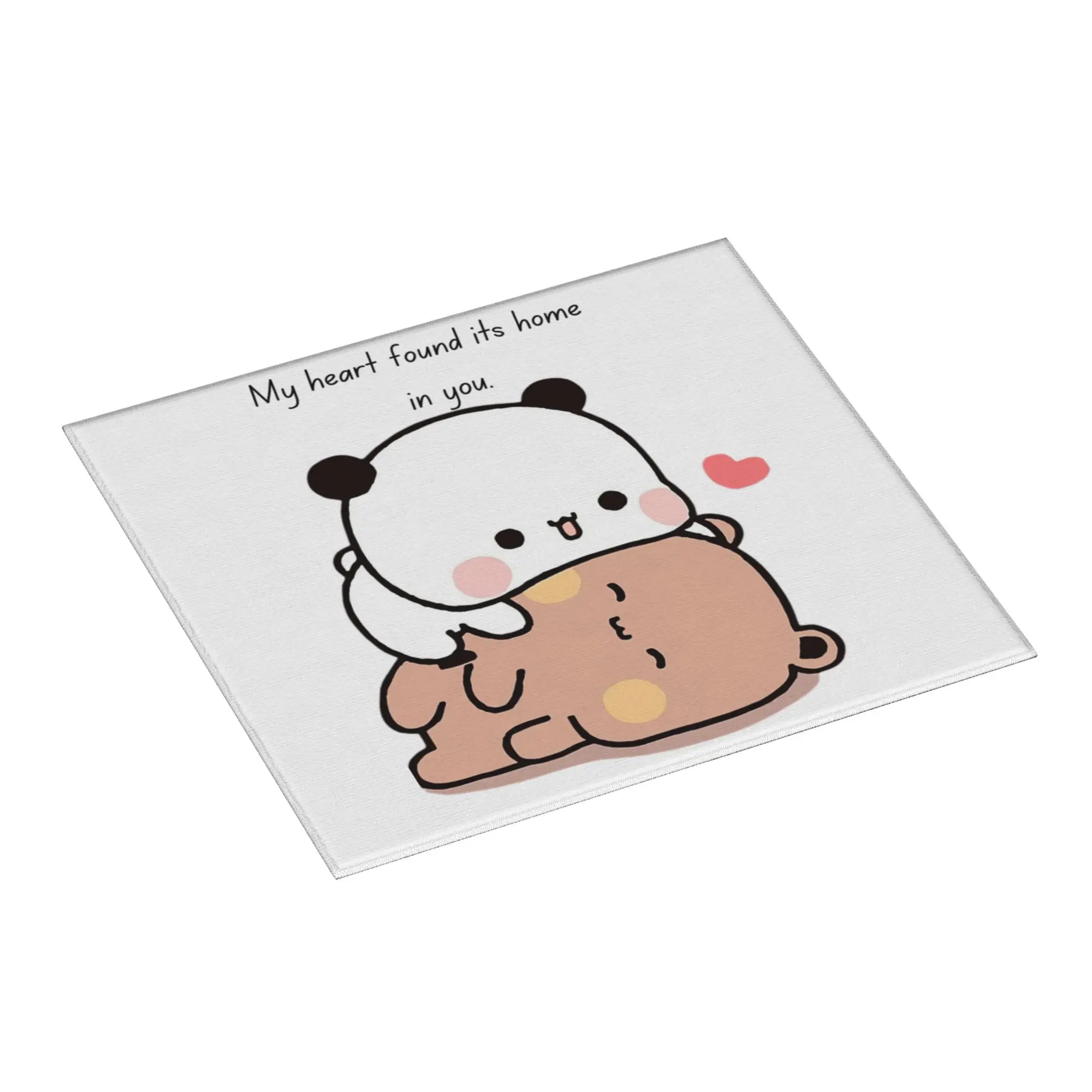Drying Mat For Kitchen DuDu Bear And BuBu Panda Couple Water Absorbent Waterproof Reusable On Slip Kitchen Counter Protector Mat