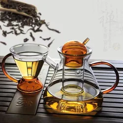 Creative Glass Teapot Tea Cup High Borosilicate Glass High Temperature Glass Tea Set Tea Water Separation Kettle