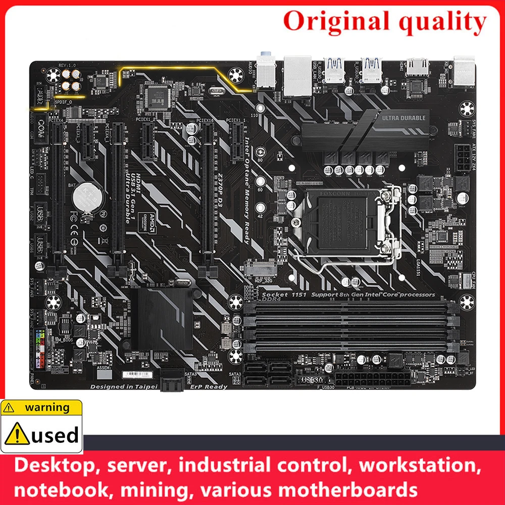 For Z370P D3 Motherboards LGA 1151 DDR4 64GB ATX For Intel Z370 Desktop Mainboard M.2 NVME SATA III USB3.0