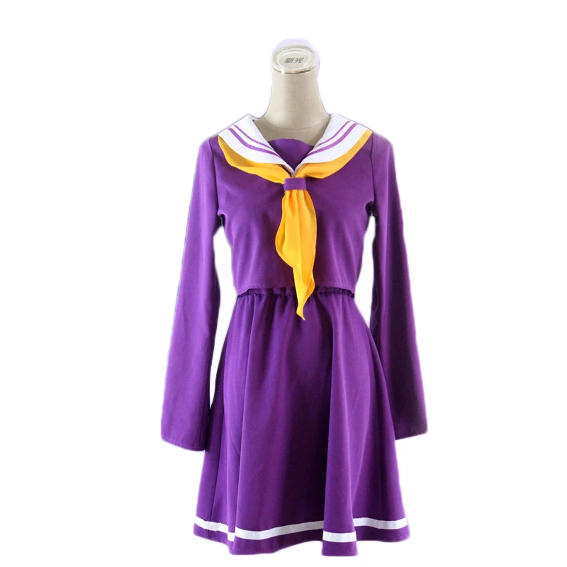 Anime No Game No Life Cosplay Costume pour femme, uniforme scolaire japonais, robe de marin imbibée, Shiro Cosplay, carnaval d'Halloween