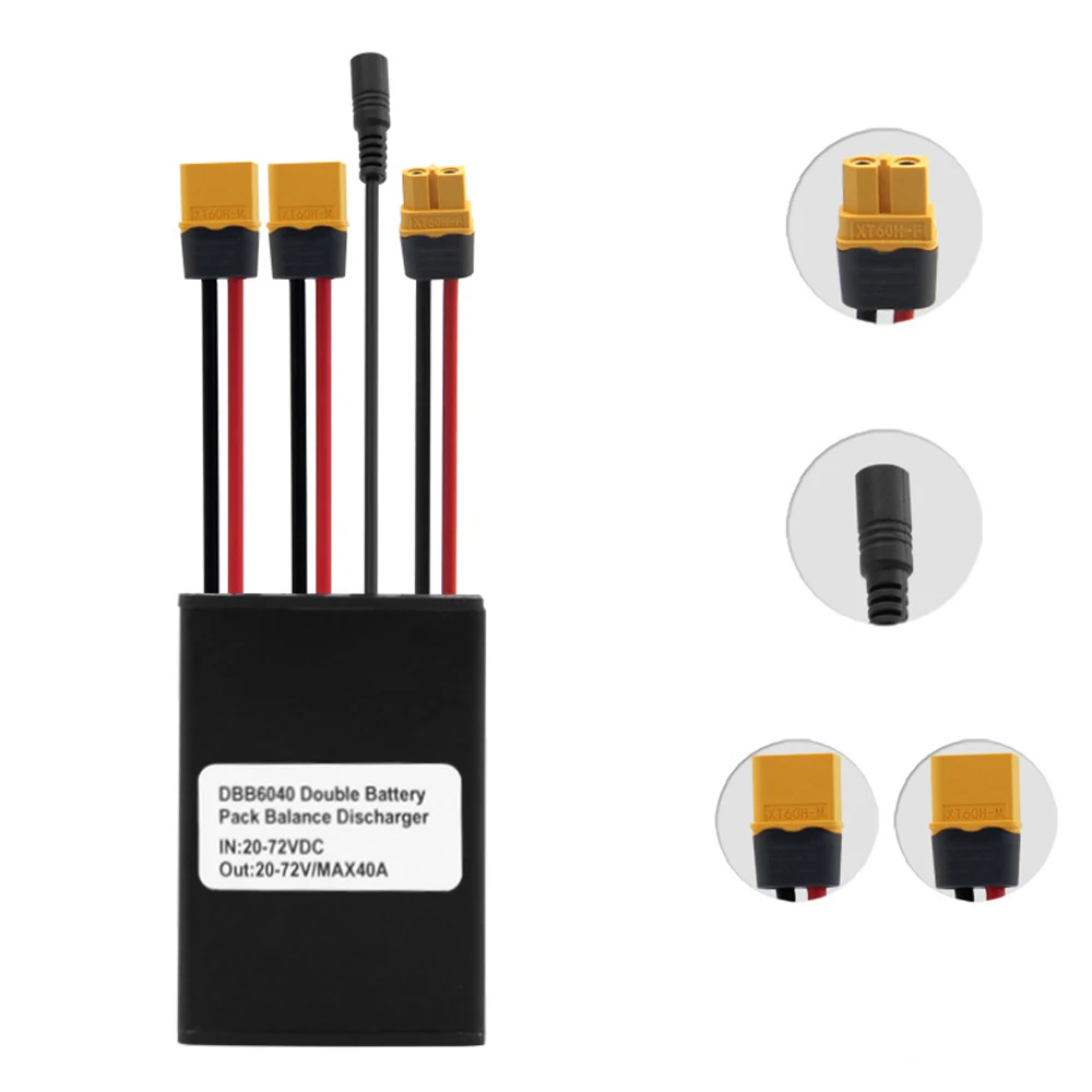 20V-72V 40A dubbele batterijconnector Elektrische fiets Dubbele batterij-ontladingsconverter Accessoires voor elektrische voertuigen