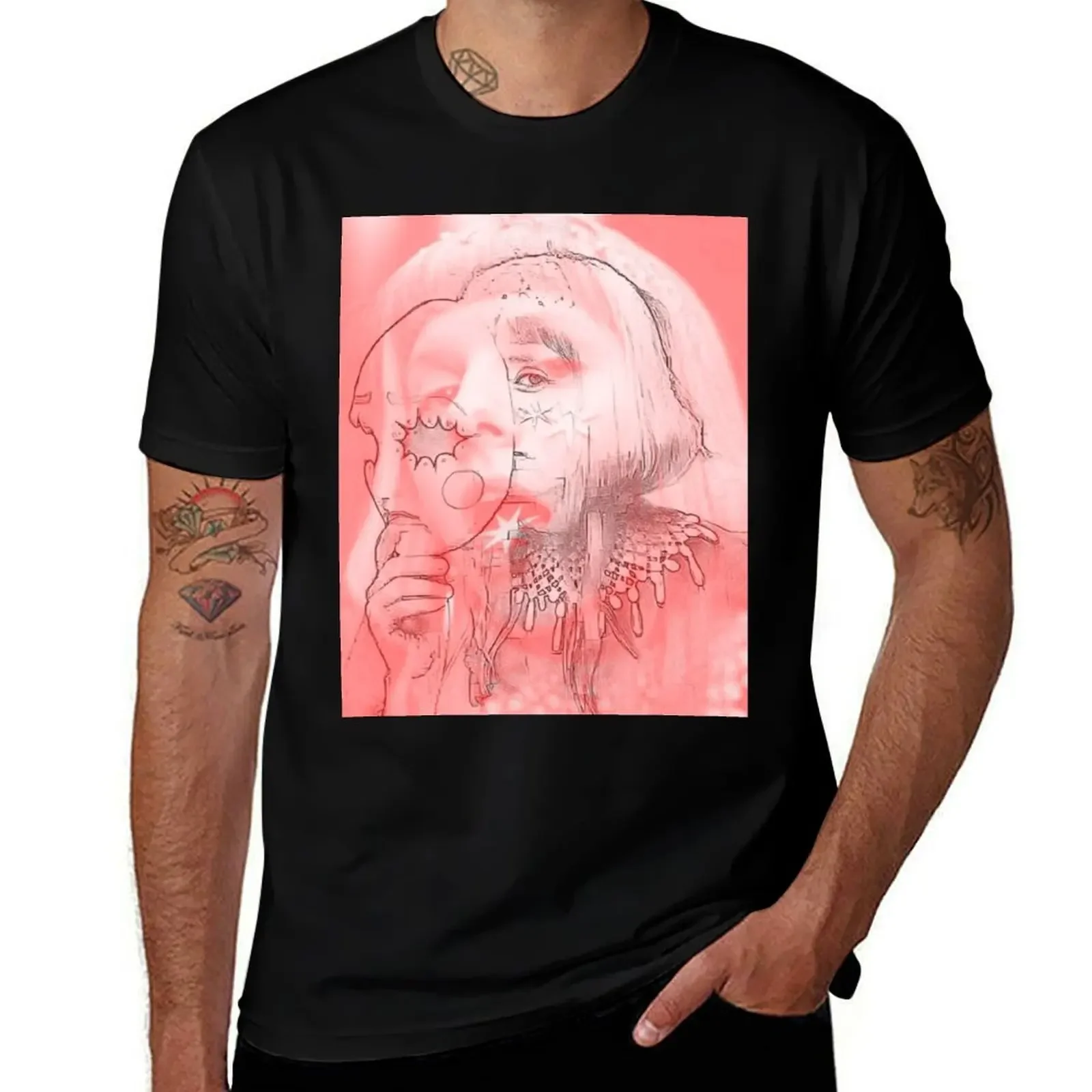 

AURORA Aksnes Cure For Me Pencil T-Shirt vintage graphic tee anime figures shirts graphic tees men t shirts high quality