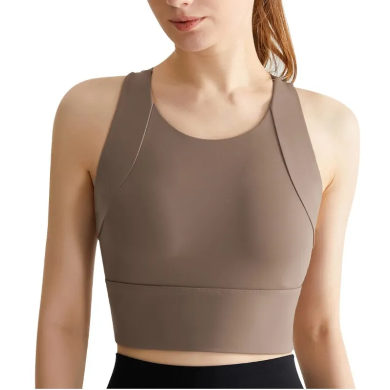 النساء وسادة ثابتة للصدمات الرياضة الصدرية الملابس الداخلية عالية القوة المهنية تشغيل الصدرية رياضة رفع الملابس الداخلية اليوغا حمالة صدر رياضية #4