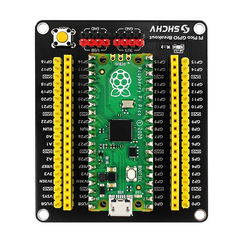 Raspberry Pi Pico GPIO Breakout Extender บอร์ดขยายแบบ DIY ขาตัวผู้และตัวเมียพร้อมสวิตช์สำหรับ Rpi Peak