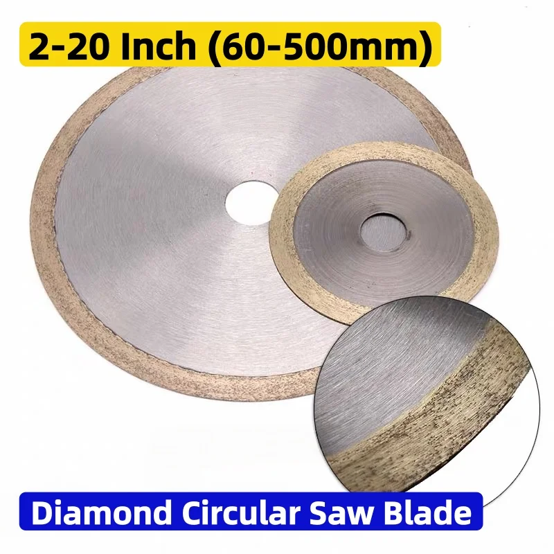 1PCS Toothless Diamond Cutting Disc 2‑20 Inch 60‑500mm Circular Saw Blade Arbor for Jade Agate Glass Gem Stone Polishing Tools
