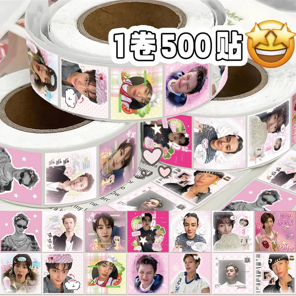 Kpop CORTIS James Keonho Roll Stickers 500Pcs Cute Photocard Stickers Journal Diary Fans Collectible Gift