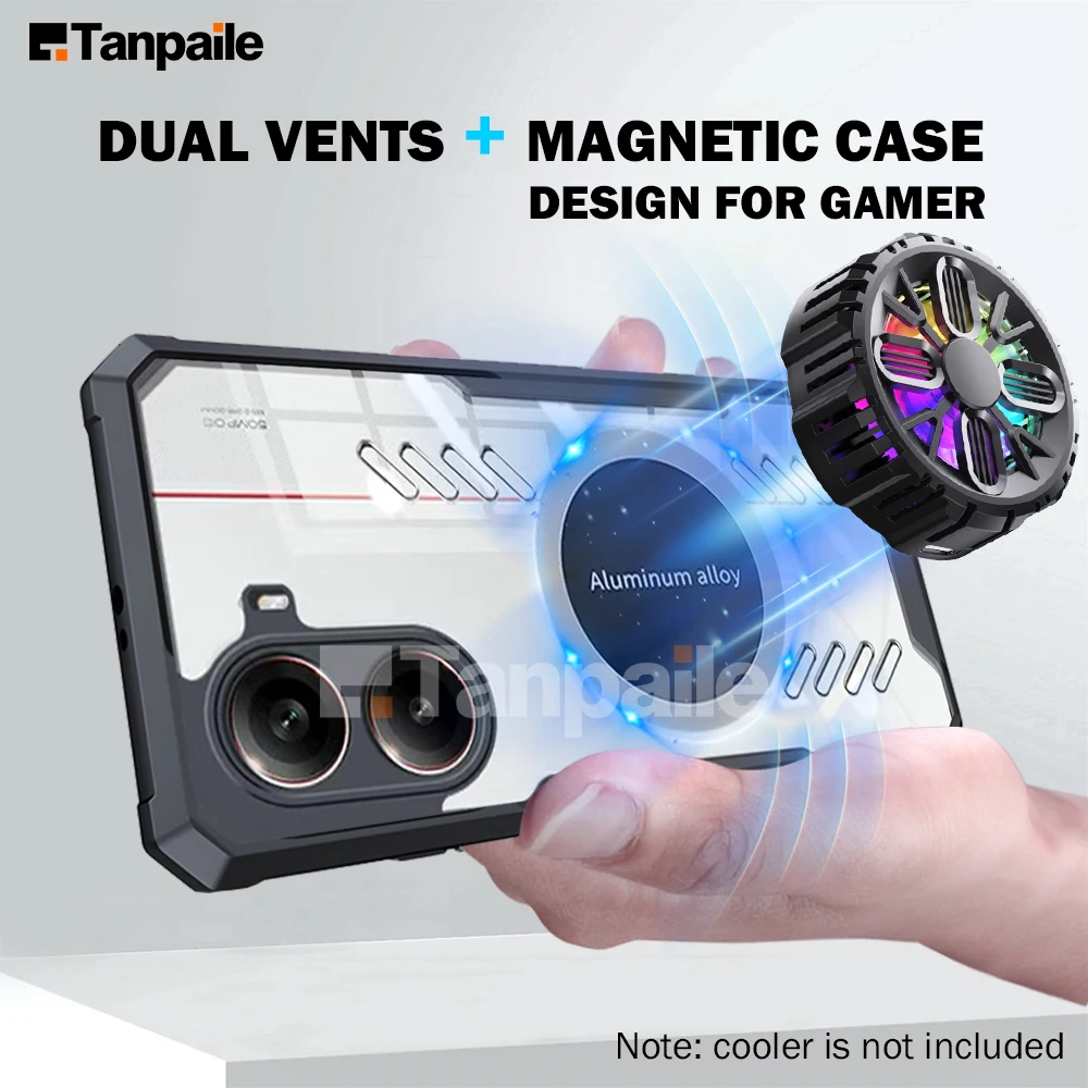 Tanpaile for Redmi Turbo4 (Turbo 4) Cooling Case Magnetic Shockproof Protection Gaming Funda Heat Dissipation Casing