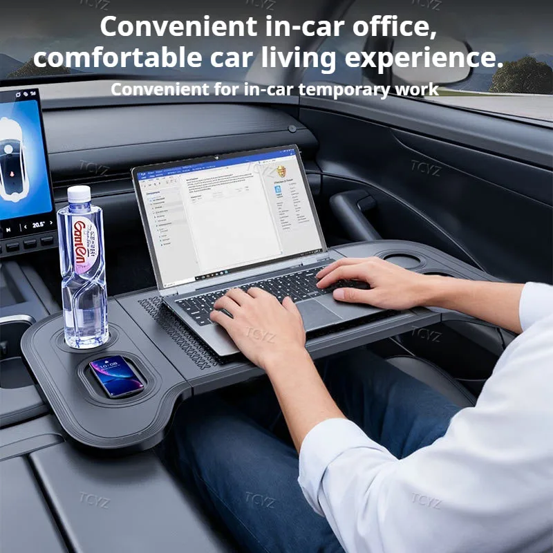 For Tesla Model 3 Y Highland Juniper 2020-2026 Table Desk Car Steering Wheel Laptop Tray Food Desk Portable Office Table