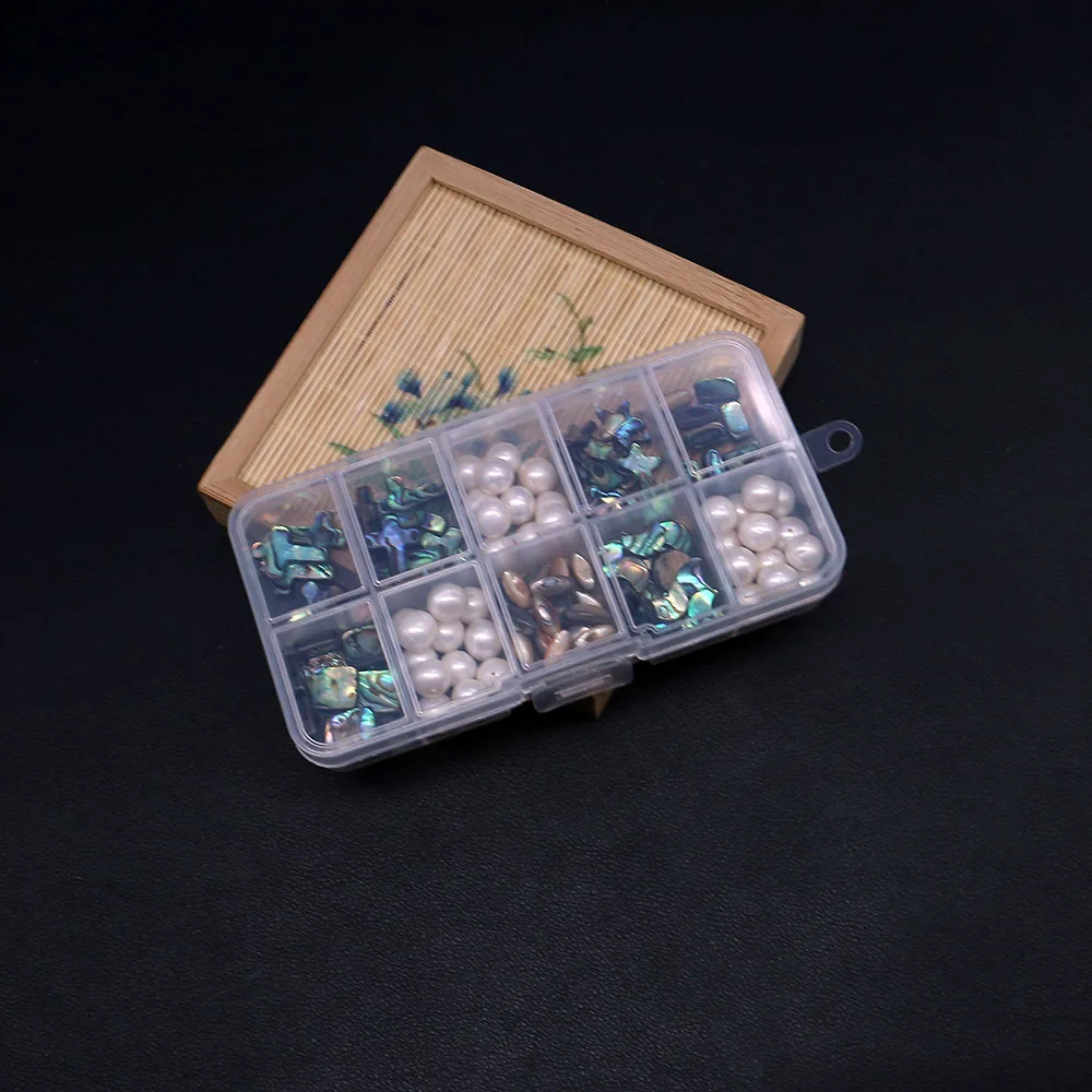 Rectangle Transparent Plastic Jewelry Packaging Boxes 10 Cells Small Beads Storage Tool 5 Pcs Handmade Accessories Display Case
