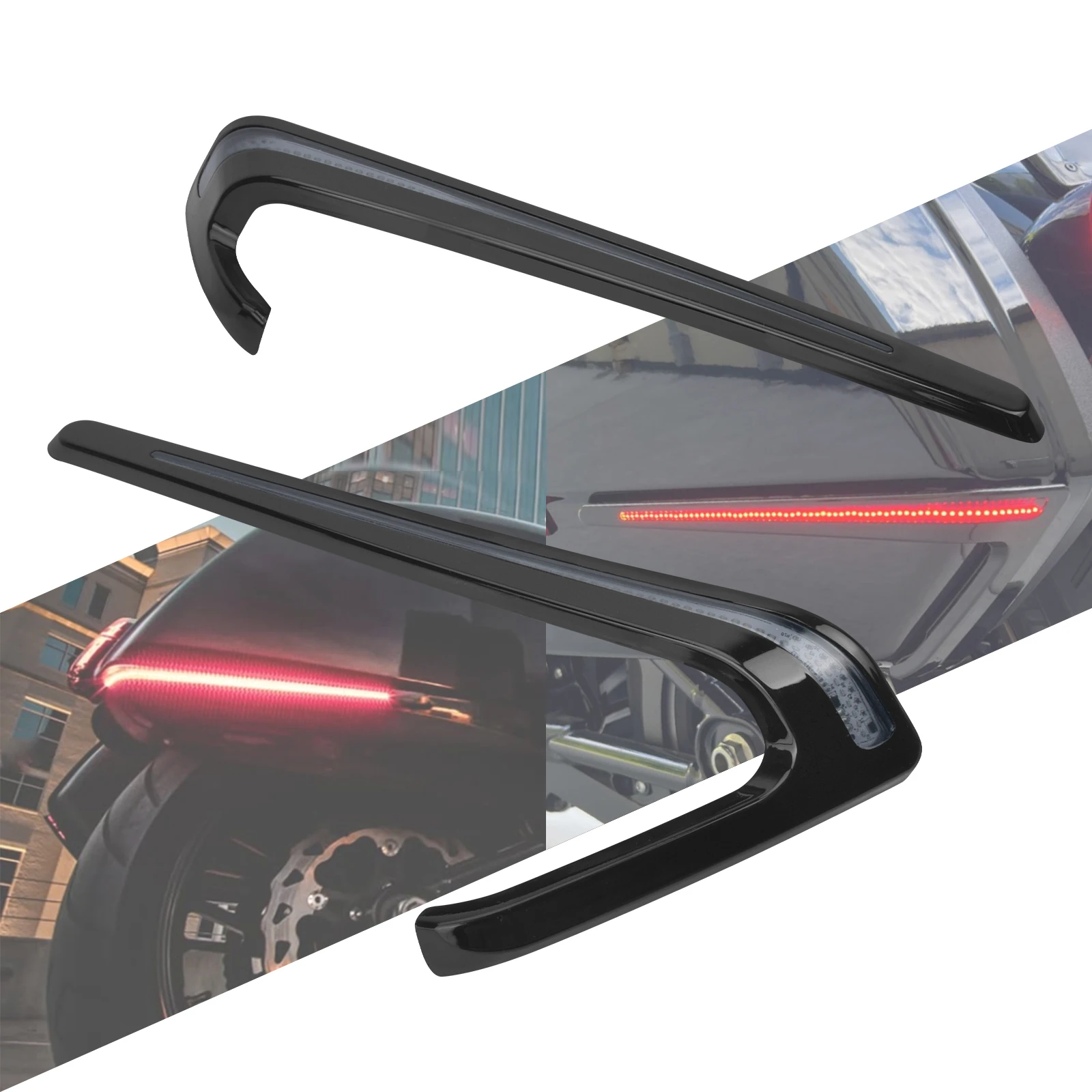 

Motorcycle Saddlebags Brake Light LED Rear Light Indicators Running Lamp For Harley Softail Low Rider ST 22-24 Sport Glide 18-21