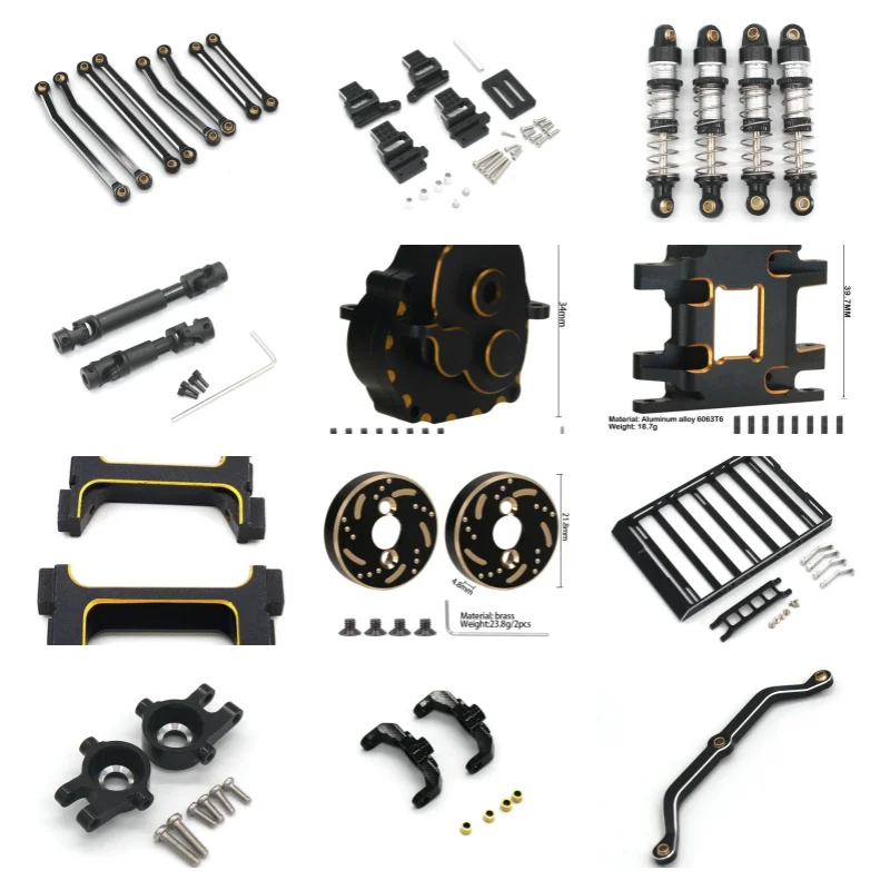 

JJRC 1/18 C8801 C8809 AX8560 RC remote control car is a comprehensive collection of upgraded accessories and black parts