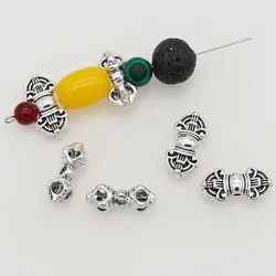 20pcs/lot Religious Buddhist Weapon Vajra Pestle Beads 18x8mm Bracelets Decoraton Charm Spacers DIY Jewelry Accessories
