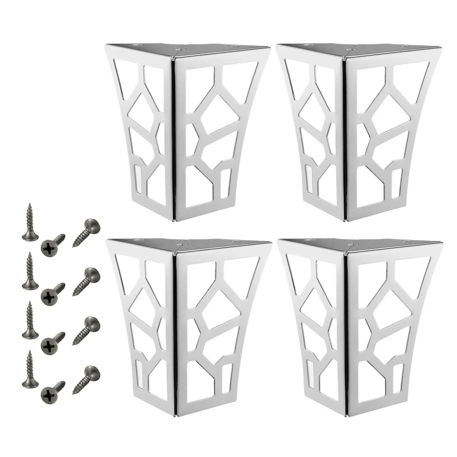 4 Pieces Metal Furniture Legs Cabinet Feet Furniture Sofa Legs Furniture Riser Table Legs for Bench NightStand Home Decor